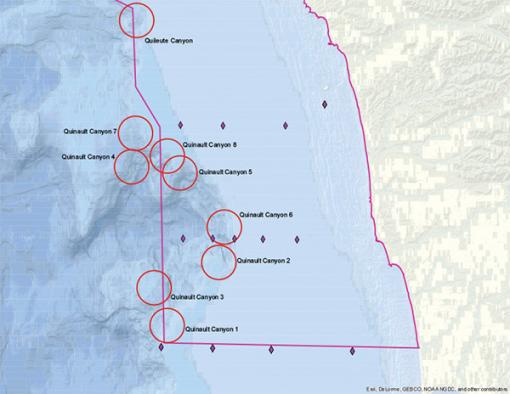 Map of dive targets