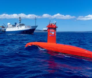 Ship-based mapping surveys are done by deploying the uncrewed surface vessel (UsX) DriX for nearshore mapping.