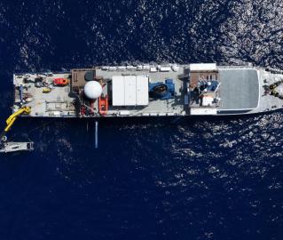 e/v nautilus from above