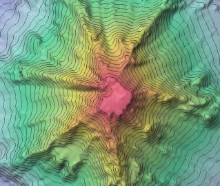 Seamount bathymetry