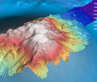 Bathymetric map