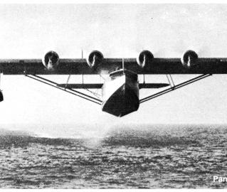 Sea plane taking off