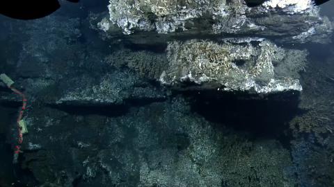 Optical Effects of Flange Pool at Grotto Hydrothermal Vent 