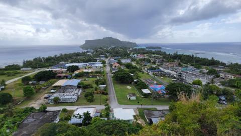 Aerial image of the island of Rota