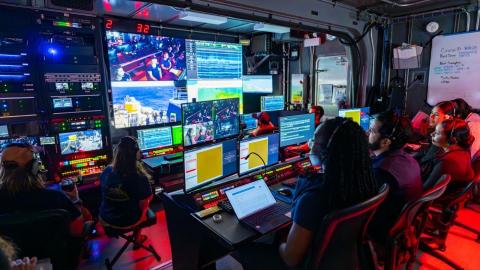 control van on E/V Nautilus