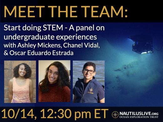 Meet the Team banner says start doing stem a panel on undergraduate experiences.