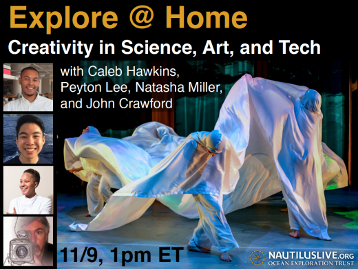 Explore at Home Banner for Creativity in Science Art and Tech