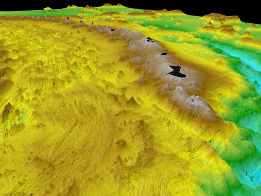 Volcanic arc of the Mariana Archipelago viewed from the south