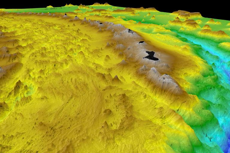 Volcanic arc of the Mariana Archipelago viewed from the south