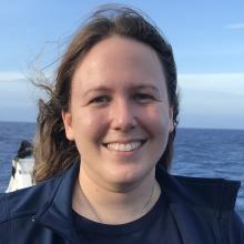 Meagan on deck of Nautilus
