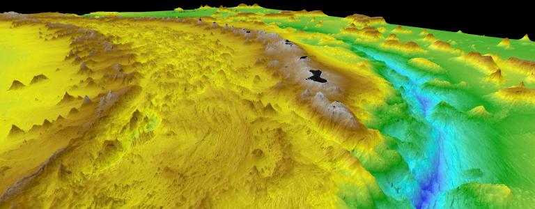 Volcanic arc of the Mariana Archipelago viewed from the south