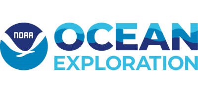NOAA Ocean Exploration logo in blue wave-like font