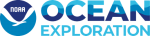 NOAA Ocean Exploration logo in blue wave-like font