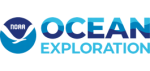 NOAA Ocean Exploration logo in blue wave-like font