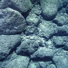 Pillow basalt with center facing outward
