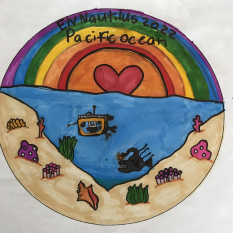 Exploring the seafloor with a rainbow and heart sun