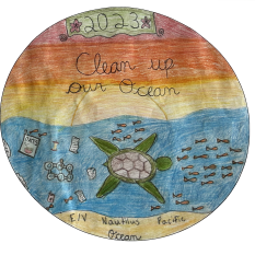 Clean up the ocean turtle design