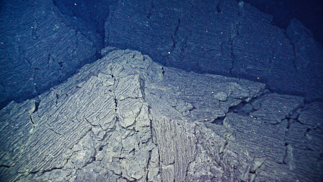 Deformed tephra layers