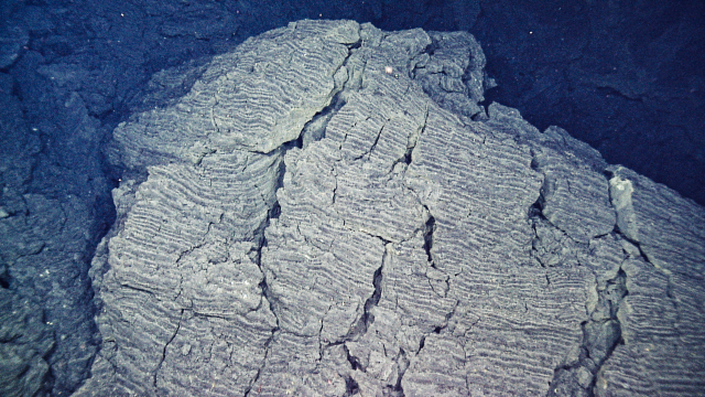 brittle fractures in blocks at the base of Ruby seamount