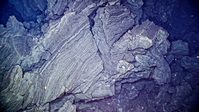 Lava striations on Ruby seamount 