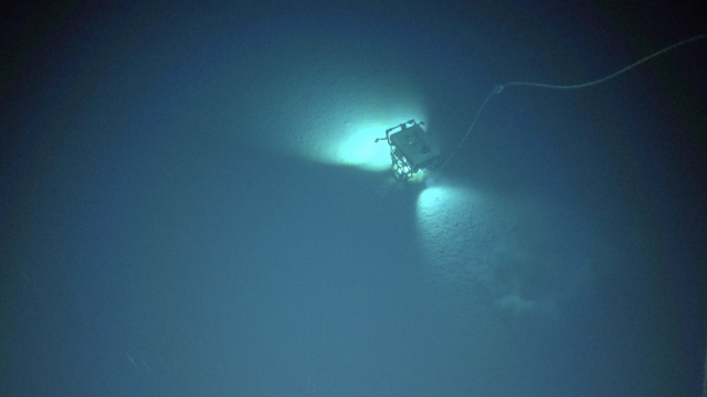 ROV exploring the deep sea