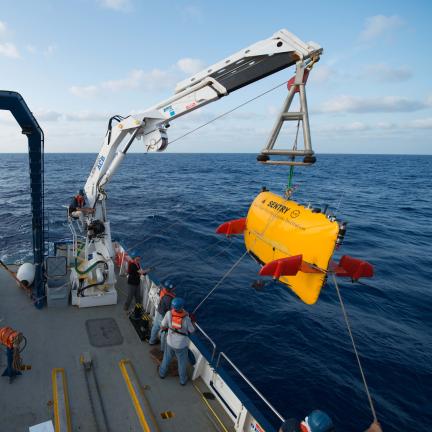 AUV Sentry during launch