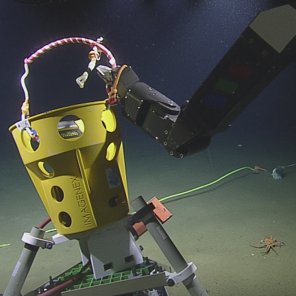 The Imagenex in position on the sea floor