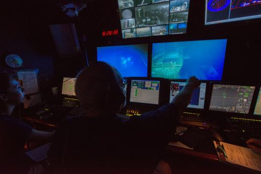 Sellers pilots the ROV Hercules