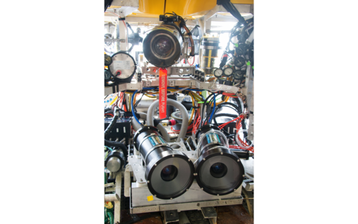 Stereo cameras mounted on ROV Hercules