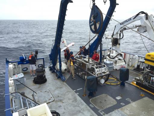 <em>Nautilus</em> ROV deck