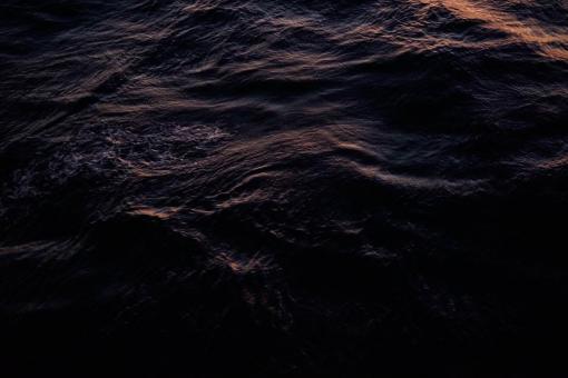 Surface of the ocean at twilight