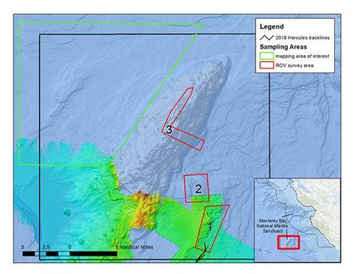 Map of Davidson Seamount