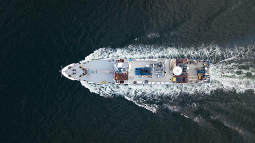 Aerial view of E/V Nautilus