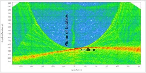 bubble plumes on sonar