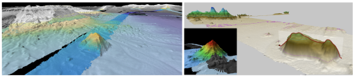 Recently revealed seafloor mapping features