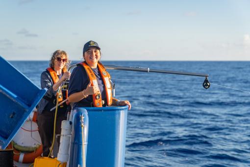 Mapping intern Nai’a and Mapping Coordinator Erin Heffron during a UCTD cast.