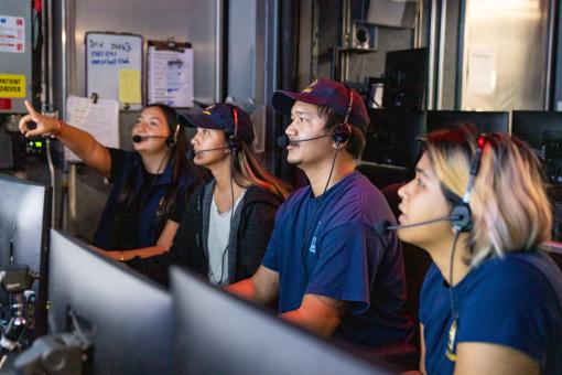 Justin and the other mapping interns learn that teamwork does in fact make the dream work during a live event in the control van.