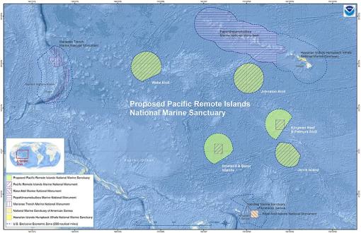 Proposed Pacific Remote Islands National Marine Sanctuary. Credit: NOAA