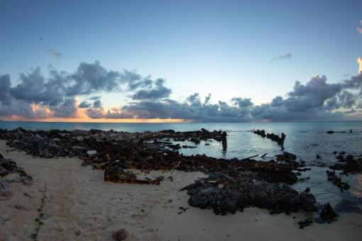 Sunset from Rusty Bucket, Sand Island, Kuaihelani (Midway Atoll). 