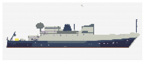 Cross Stitch design of E/V Nautilus