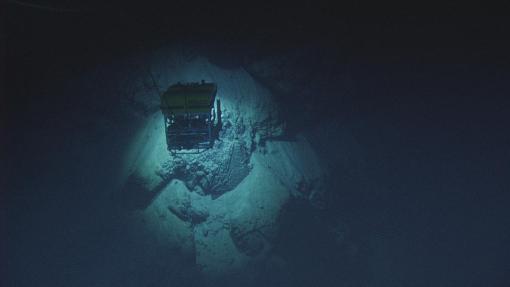 Once ROVs are on the seafloor, explorers look for in-situ rock samples and unique locations to take sediment core samples, which help researchers better understand the seafloor's composition, formation, and age. 