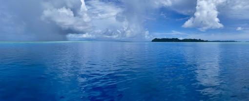 Blue waters of Palau's Rock Islands