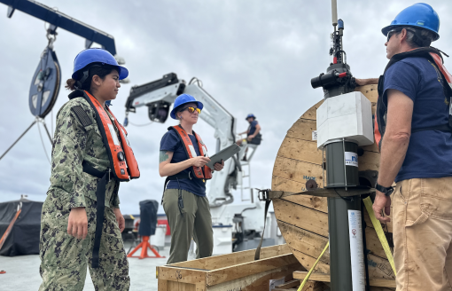 Seafloor Mapping Intern Vicky Trevino Brings the U.S. Naval Academy to E/V Nautilus