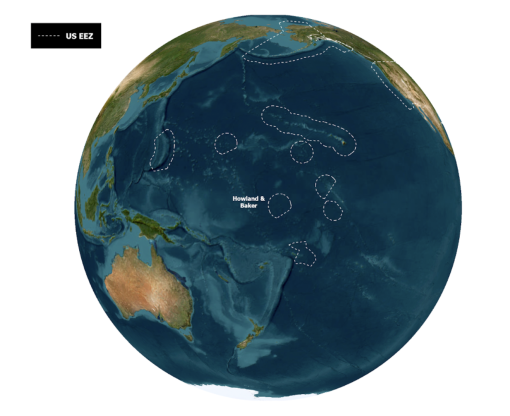 Howland and Baker Islands map