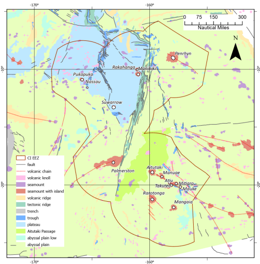 Cook Islands geology map