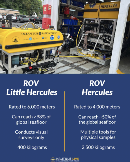 ROV Hercules vs little Hercules