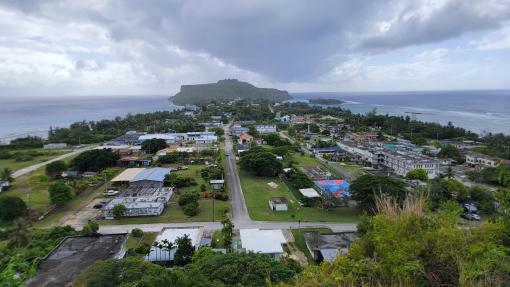 Aerial image of the island of Rota