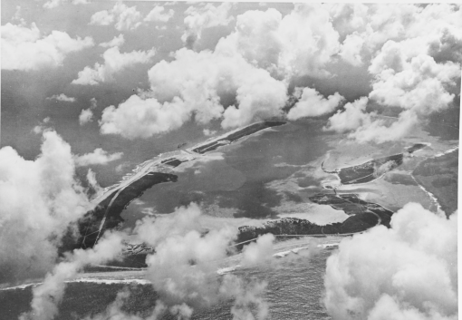 Aerial view of Wake Island 25 May 1941 Credit National Archives #80-G-45119580-G-451195