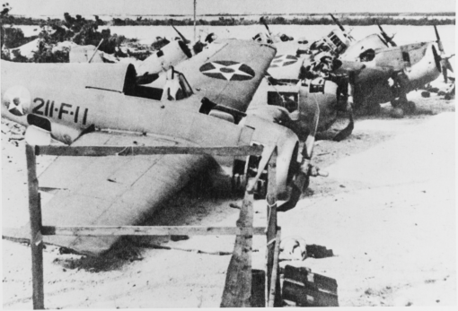 Wrecked Grumman F4f-3 Wildcat fighters photographed 23 Dec 1941 80-G-179006 .tiff