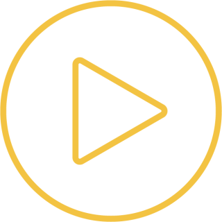 Icon showing video play button, inscibed in a circle